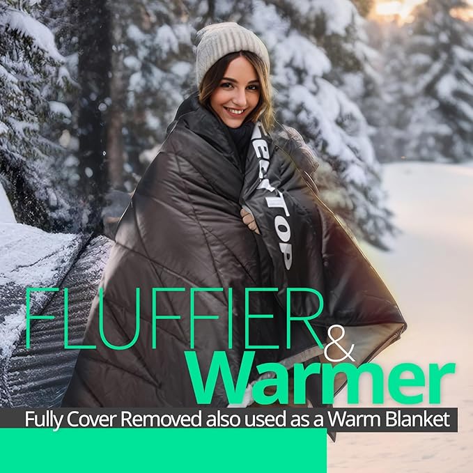 GEERTOP Comfort Doublewide Sleeping Bag with Blanket Queen Size Two Person Sleeping Bag for Adults, Couples & Family Camping