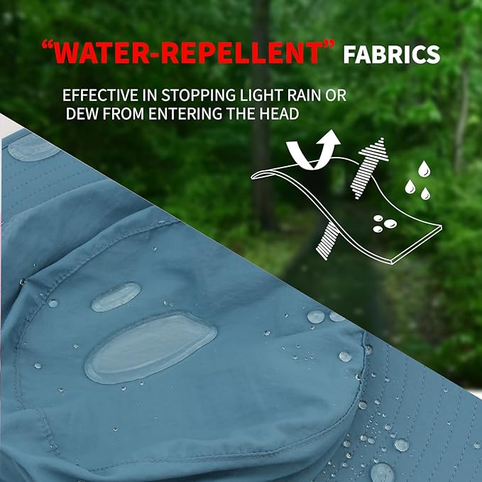 Fishing Hat Sun Protection Hat Mosquito Head Net for Outdoors Bucket Hat with Hidden Net Mesh