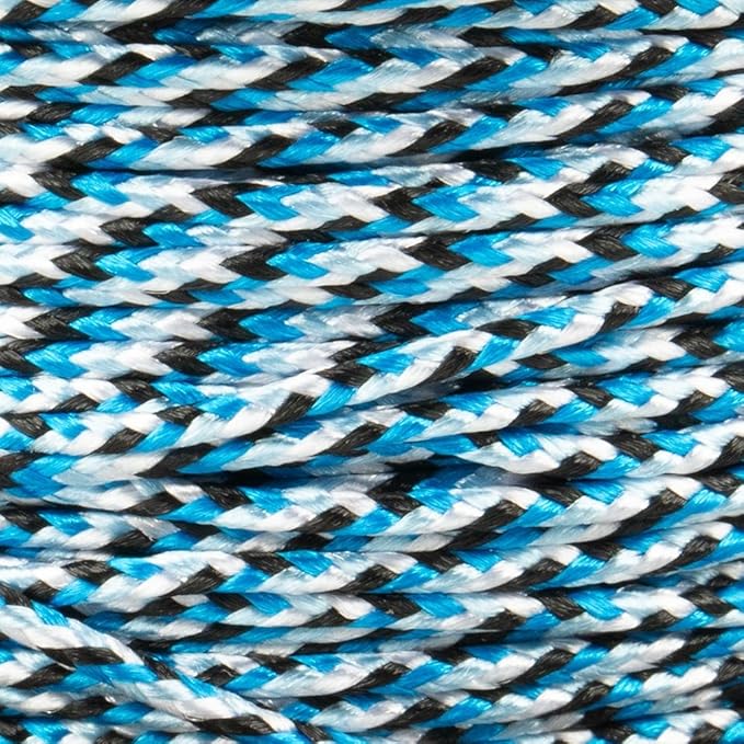 Paracord Planet Micro Paracord – Thin Braided Cord for Crafting, Fishing, and DIY Projects in 125 ft Spools – Blue Snake
