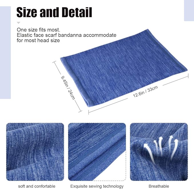 KGC 2 Pack Winter Neck Warmer Gaiter Fleece Windproof Face Mask Cover Cold Weather Scarf for Men & Women