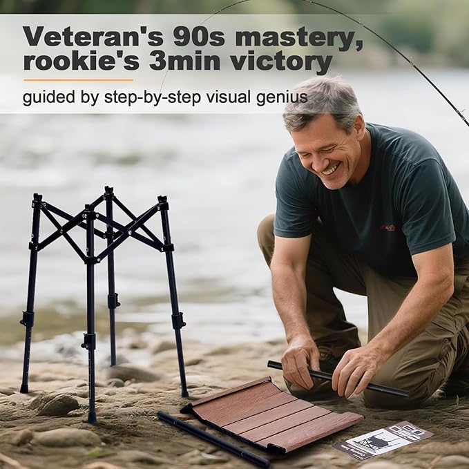 Odoland Folding Camping Table, Adjustable Height Portable Lightweight Mini Beach Table with Storage Bag for Outdoor Picnic Hiking Travelling