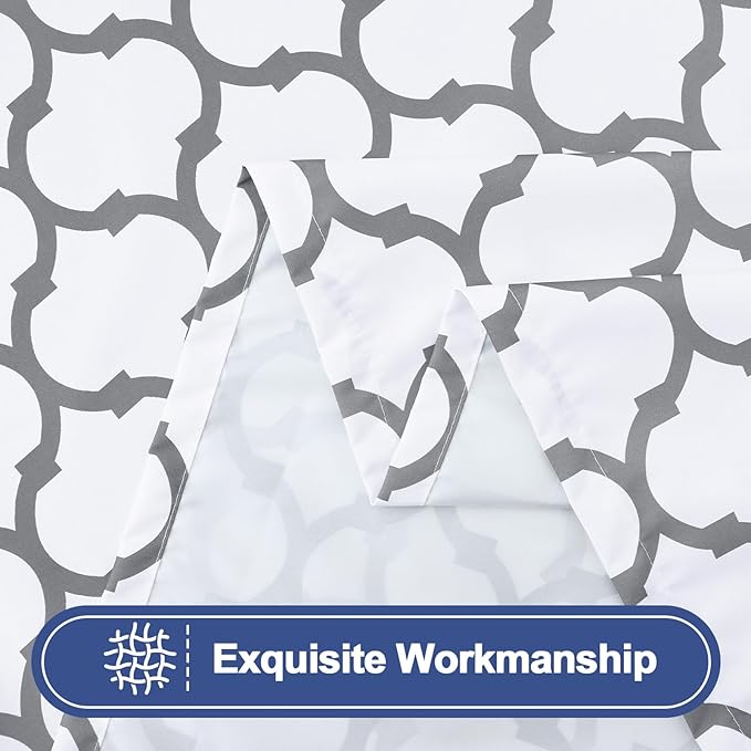 Smiry Picnic Table Cover with Bench Covers, Waterproof Elastic Fitted Tablecloth for 6 Foot Tables, Washable Polyester Tablecloths for Camping, Indoor & Outdoor (White Morocco, 30x72 Inch 3-pc Set)