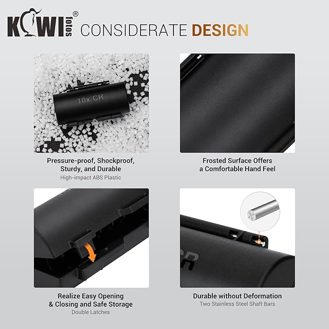 KIWIFOTOS (2 Pack) CR2032 Coin Cell Battery Case Organizer Holds 20pcs CR2032 CR2025 CR2016 CR2320 CR2325 CR2330 CR2335 CR2354 CR2412 CR2430 CR2450 Button Batteries Holder (Battery Not Included)