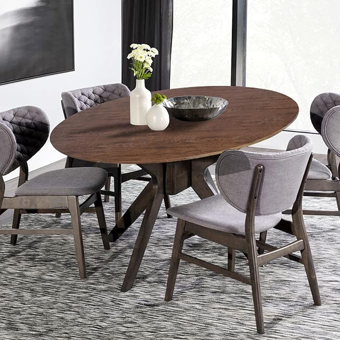 LUSHVIDA Round Waterproof Table Cover Elastic Vinyl Fitted Tablecloth Elastic Edged Plastic Table Cloth (Oak, Best for Up to 36"-44" Round)