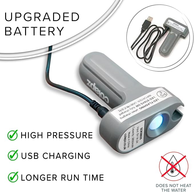 Colapz 12V Camping Shower - High-Pressure Portable Shower Douche - USB Rechargable Outdoor Shower - Camping Essentials