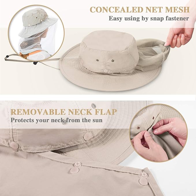 Palmyth Head Net Hat, Sun Hat Safari Hat