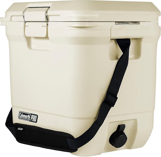Coleman Pro Heavy-Duty, Desert Sand, 25qt Ultra-Light Premium Hard Cooler, Extra-Thick Insulation Keeps Ice up to 3 Days, 36-Can Capacity