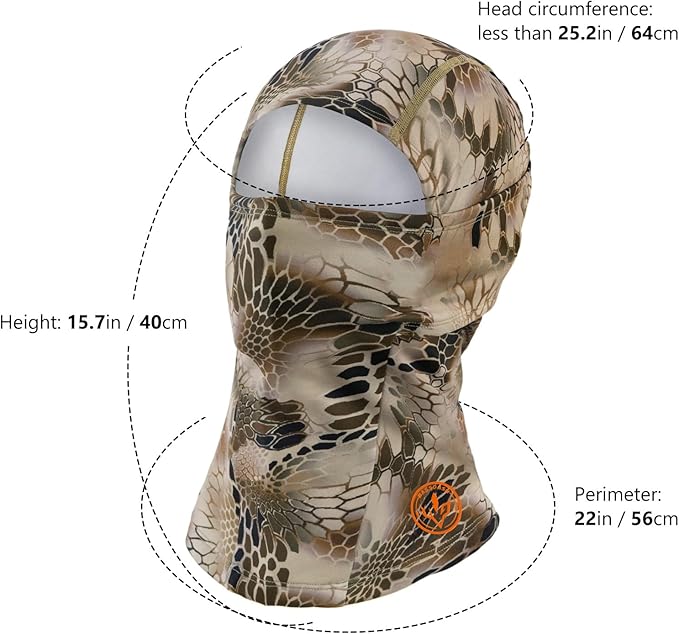 BASSDASH Winter Balaclava Fleece Ski Mask Ninja Hood Neck Warmer Fishing Hunting