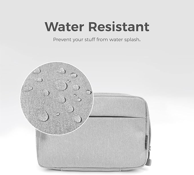 pack all Electronic Organizer, Cable Organizer Bag, Cord Travel Organizer for Cables, Chargers, Phones, USB cords, SD Cards (Gray)