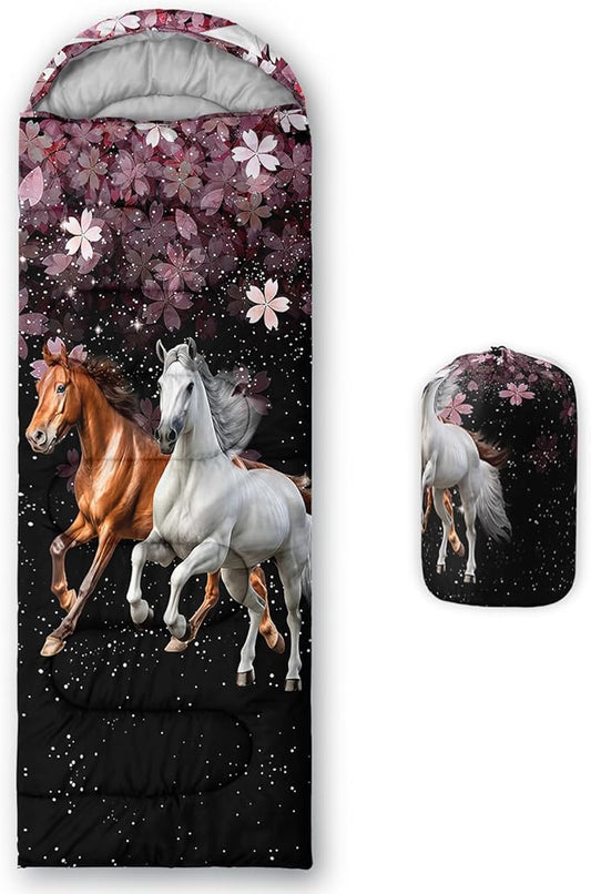 QOOMO Camping Sleeping Bags,3 Season Warm & Cool Weather,Lightweight,Waterproof Sleeping Bags for Adults & Kids,Traveling,and Outdoors,Camping Gear Equipment