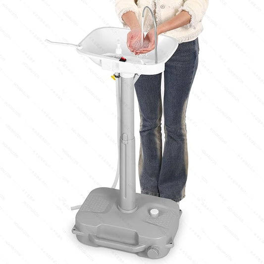 Portable Sink Hand Wash Station - 18L Capacity With USB Port or Battery Powered, Lightweight Outdoor Sink for Travel, Outdoor, Camping - Includes Soap Dispenser & Towel Holder