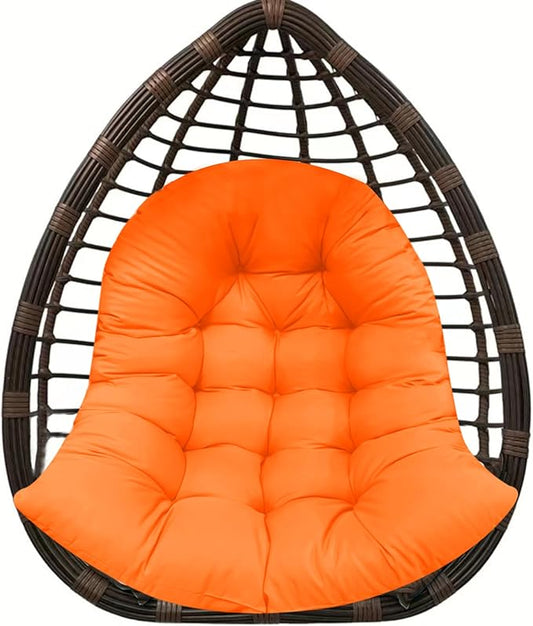 Thicken Egg Chair Cushion Replacement, Outdoor Hammock Swing Chair Cushions, Hanging Wicker Basket Seat Pad with High Elasticity PP Cotton, for Garden Patio Porch Furniture (Only Cushion)