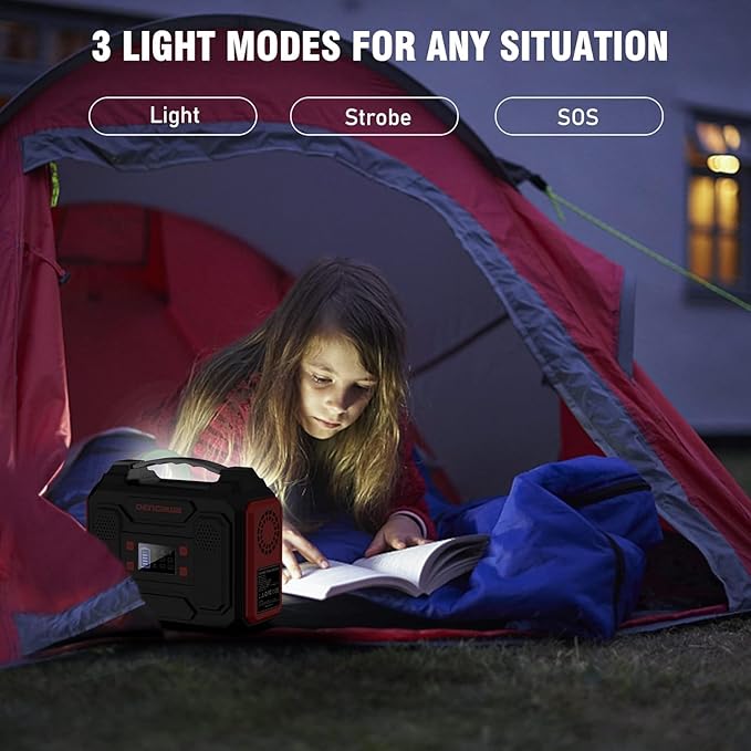 Portable Power Station 250Wh, 300W Solar Generator Power Bank 110V Large Power Bank with AC Outlet for Laptop for Home Use Camping Travel Emergency Hunting Outdoor