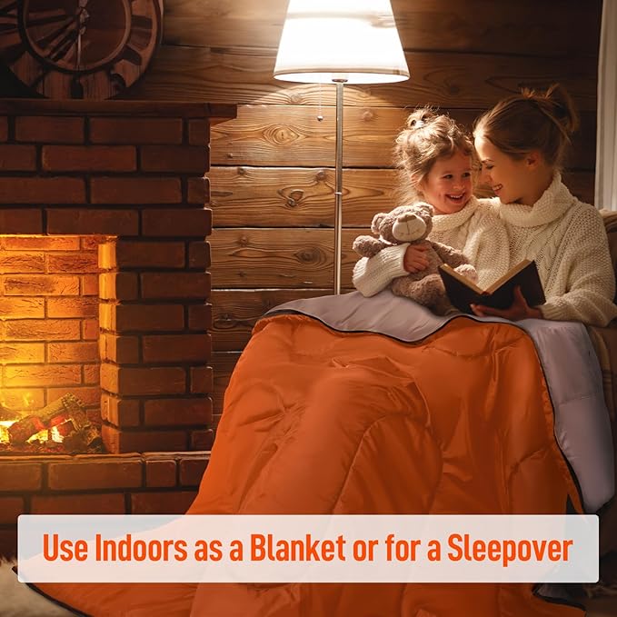 MEREZA Double Sleeping Bag for Adults Mens with Pillow, XL Queen Size Two Person Sleeping Bag for All Season Camping Hiking Backpacking 2 Person Sleeping Bags for Cold Weather & Warm