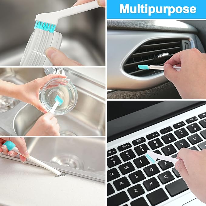 XANGNIER Ice Machine Cleaner Brush Kits,Countertop Ice Maker Cleaning Tools Accessories-2 Pcs Extra Long Pipe Drain Cleaners Brush and 8 Pcs Small Crevice Cleaning Brush for Tight Spaces