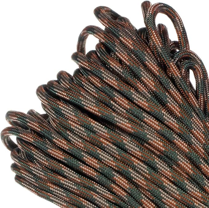 Paracord Planet Genuine Type III 550lb Paracord – Nylon Cord in Solid, Multi, and Reflective Colors – 25+ Colors and Length Options of 10', 25', 50', and 100'