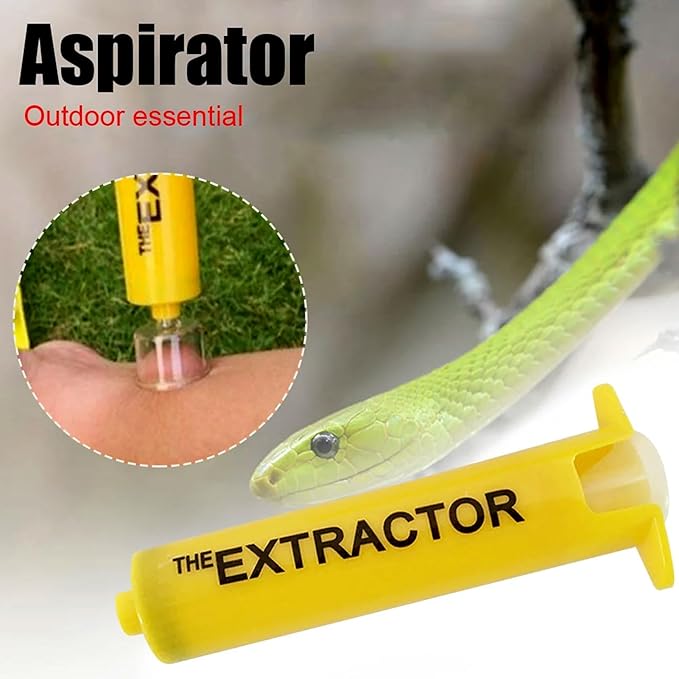Snake Bite Kit, Bee Sting Kit, First aid kit, Venom Extractor Suction Pump, Bite and Sting First Aid for Hiking, Backpacking and Camping. (Yellow Kit)