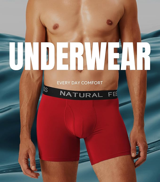 Natural Feelings Mens Underwear Coolzone Boxer Briefs for Men Pack Stretch Performance Quick Dry Sports Underwear