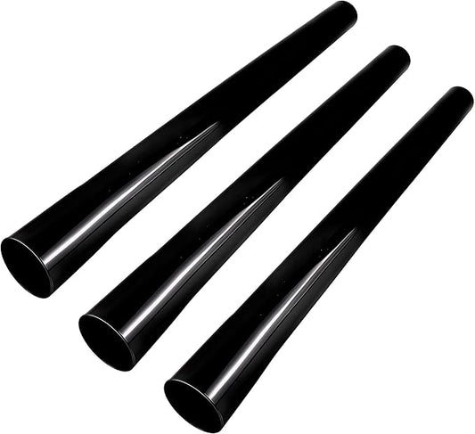 Vacuum Extension Tubes 3Pack, 1.25 Inch Diameter, 17.71 Inch Length - Black | Compatible with 1-1/4 Inch Hose Wet/Dry Vacuum Cleaners | Versatile Tool (Black, 3 P 17.71 ")