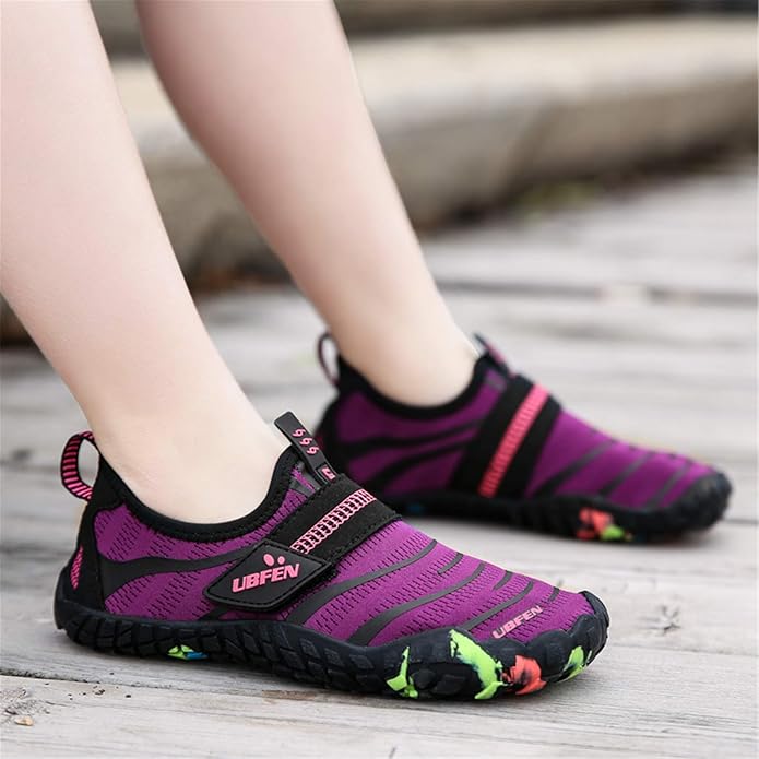 UBFEN Water Shoes for Kids Boys Girls Aqua Socks Barefoot Beach Sports Swim Pool Quick Dry Lightweight Toddler Little Big Kid