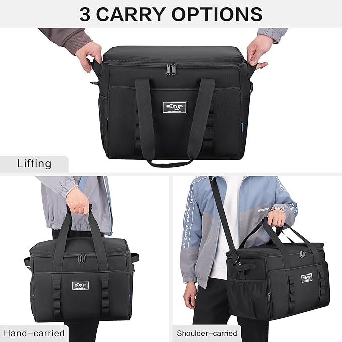 SUNUP 48 Cans Soft Sided Insulated Cooler Bag, Collapsible Large Ice Chest, Portable Leak-Proof Cooler for Travel, Camping, Beach, Grocery