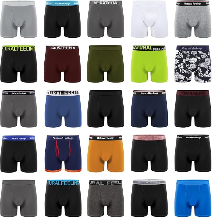 Natural Feelings Mens Underwear Coolzone Boxer Briefs for Men Pack Stretch Performance Quick Dry Sports Underwear