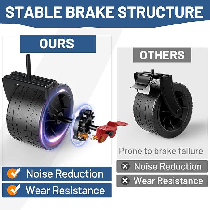 TIMBER RIDGE 600L Beast Wagon 26" W Extra Wide All Terrain Folding w/Big Wheels, Cargo Net & Tailgate, 26" W and 55" L, Capacity and 400lbs Heavy Duty Collapsible Portable Cart, Blue