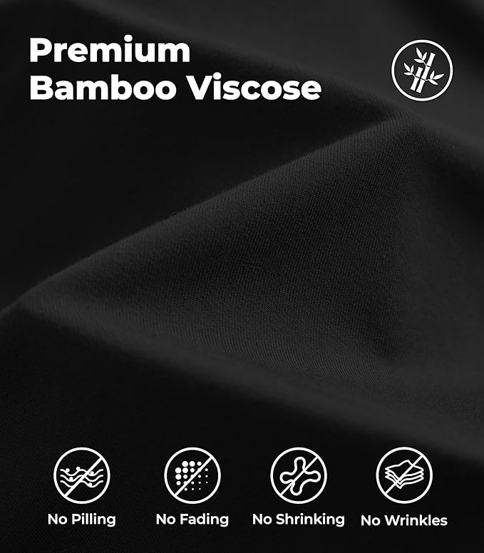 NACHILA Men's Thermal Underwear Set-Viscose Made from Bamboo, Soft Long Sleeve Base Layers Top and Bottom Warm Long Johns Set