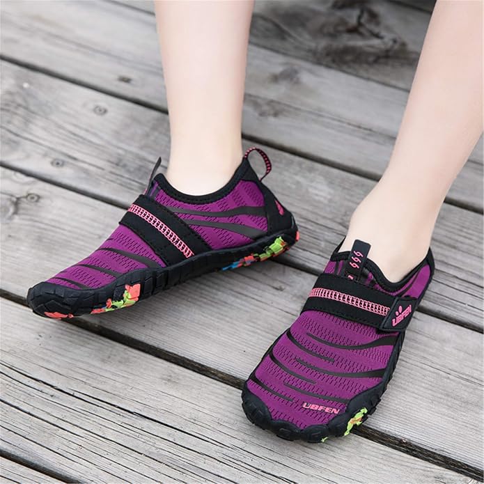 UBFEN Water Shoes for Kids Boys Girls Aqua Socks Barefoot Beach Sports Swim Pool Quick Dry Lightweight Toddler Little Big Kid