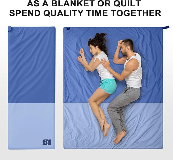 Ultralight Warm Weather Sleeping Bag - Portable, Waterproof, Compact Lightweight, Comfort with Compression Sack - Great for Outdoor Camping, Backpacking & Hiking