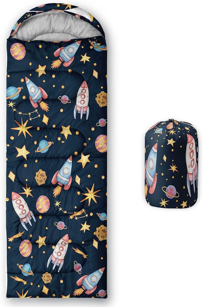 QOOMO Camping Sleeping Bags,3 Season Warm & Cool Weather,Lightweight,Waterproof Sleeping Bags for Adults & Kids,Traveling,and Outdoors,Camping Gear Equipment