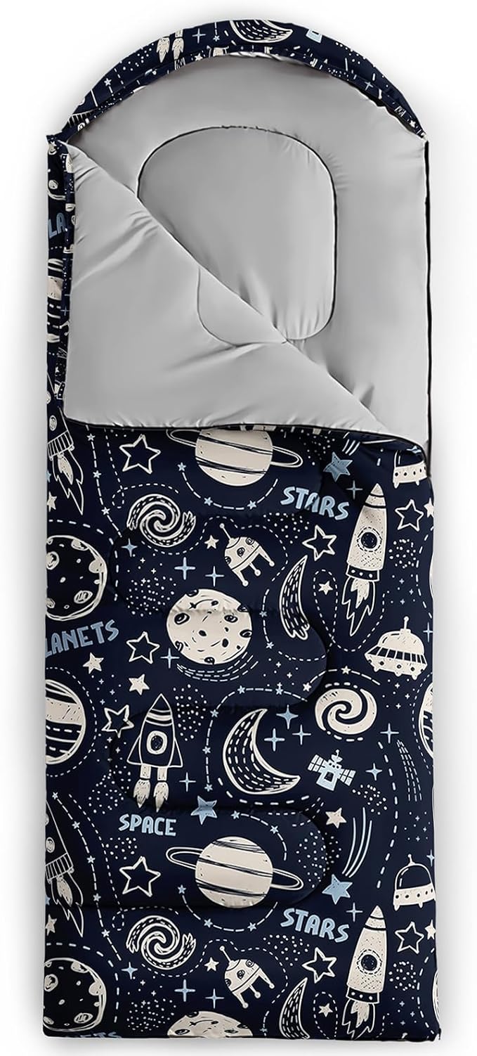 QOOMO Camping Sleeping Bags,3 Season Warm & Cool Weather,Lightweight,Waterproof Sleeping Bags for Adults & Kids,Traveling,and Outdoors,Camping Gear Equipment