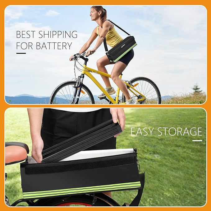 Lipo Battery Safe Bag Explosionproof, Large Capacity Fireproof Bag for Ebike Battery Charging and Storage