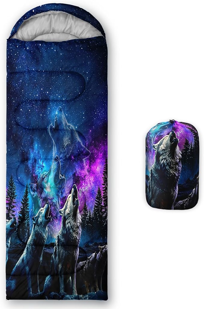 Print sleeping bag,sleeping bags,Outdoor Camping Sleeping Bag，Suitable For Children Boys And Girls Portable,Waterproof,Compact And Lightweight,Great For Outdoor Camping,Backpacking And Hiking