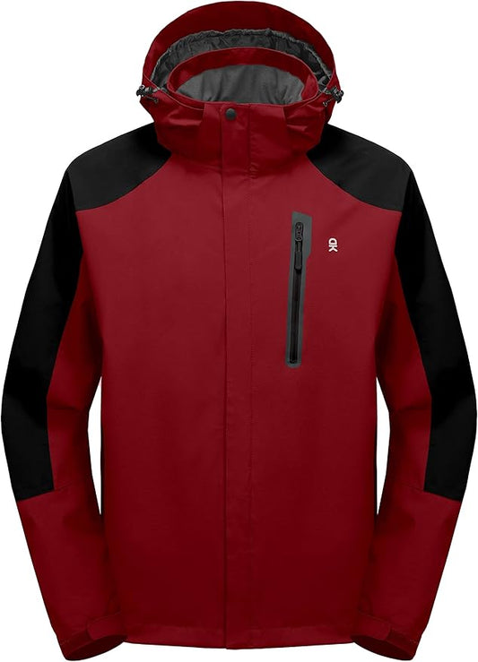 Little Donkey Andy Men's Waterproof Rain Jacket Outdoor Lightweight Hooded Raincoat for Hiking Golf Travel Fishing