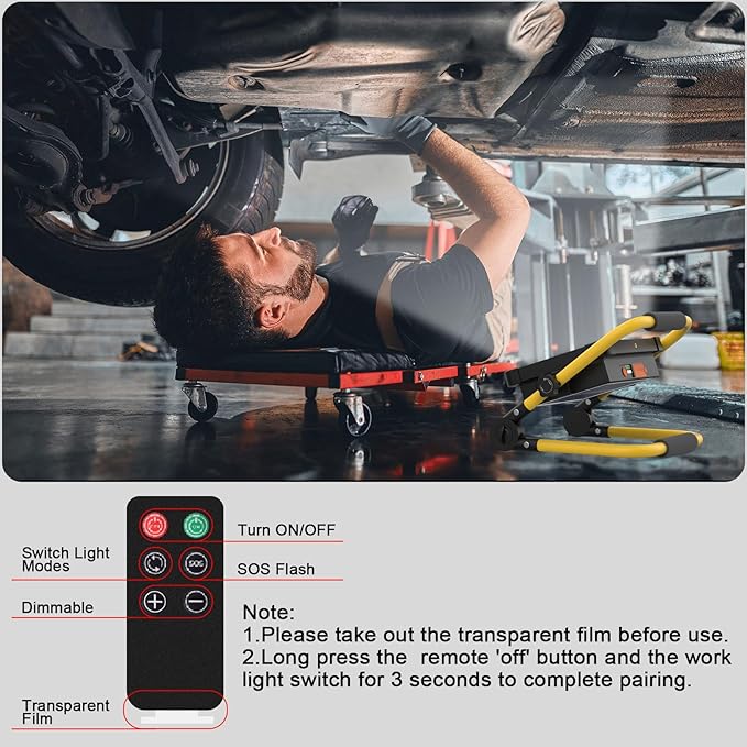 ERAY Rechargeable Work Light with Remote Control and Stand,15000mAh Battery 10000LM Worklight, Portable Solar Camping Lights, IP66 4 Lighting Modes Work Lights for Outdoor Emergency Car Repairing