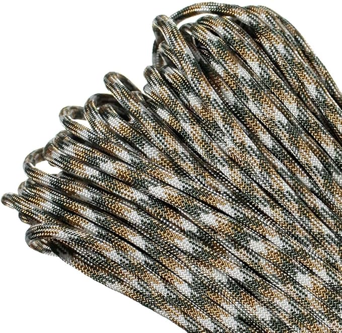 Paracord Planet Genuine Type III 550lb Paracord – Nylon Cord in Solid, Multi, and Reflective Colors – 25+ Colors and Length Options of 10', 25', 50', and 100'