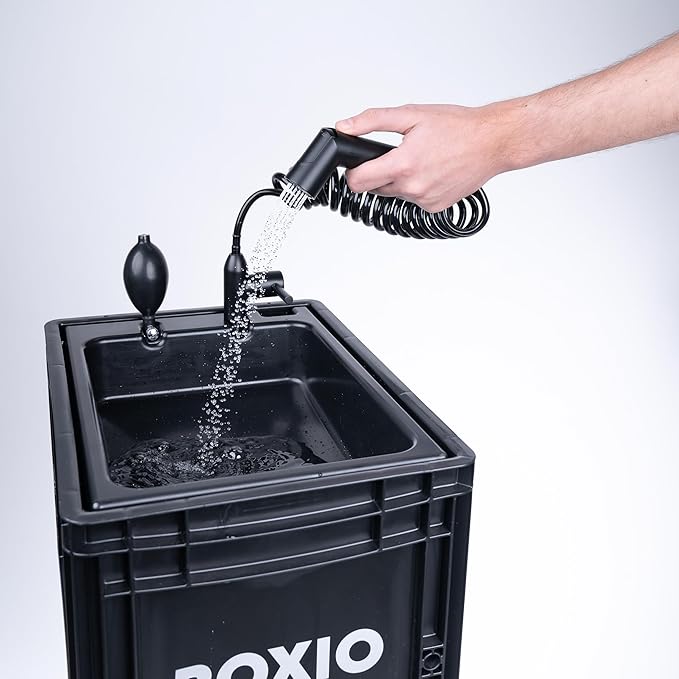 BOXIO - Portable Sink - Compact Mobile Sink for Camping, Garden, Outdoor Events, Worksite, RV, Indoor