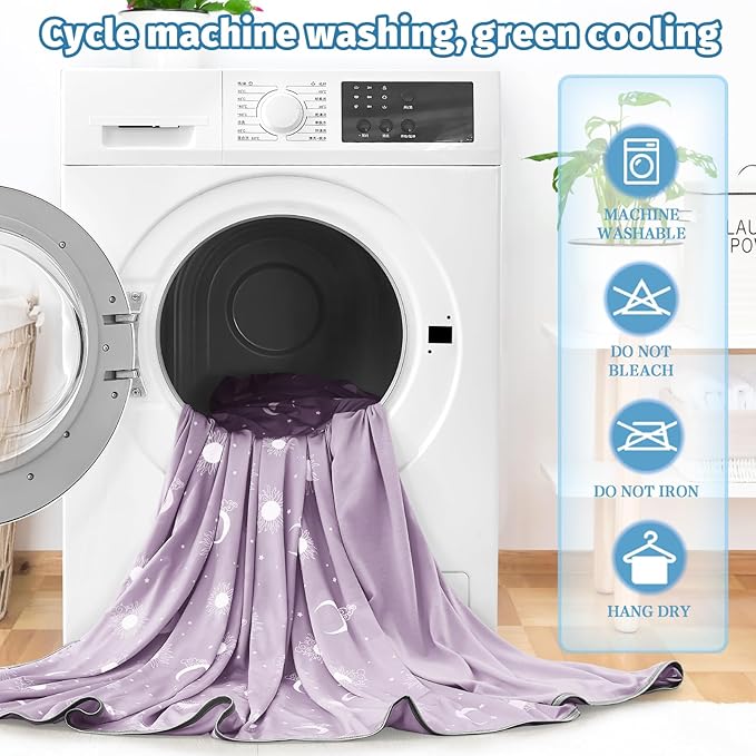 inhand Cooling Throw Blanket (50"x60") - Cooled Blankets for Hot Sleepers Lightweight Breathable Summer Blanket for Sleeping Night Sweats to Keep Cool in The Heat -Crimson Purple