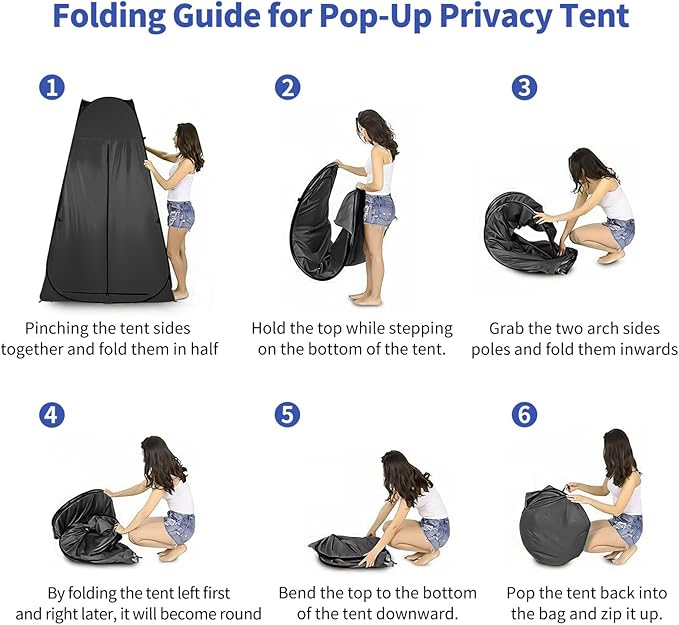 Pop Up Privacy Shower Tent, Outdoor Portable Changing Tent Camping for Camping Beach Toilet Shower Bathroom Changing Room Sun Shelter with Window with Carry Bag