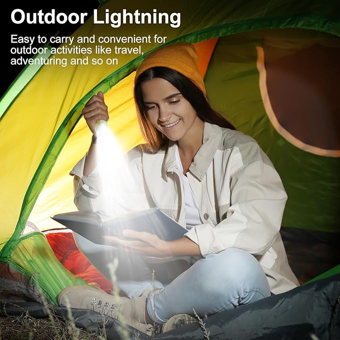 Mudder 24 Pieces Hand Crank Flashlight with LED Self Powered Charging Torch Dynamo for Camping Emergency(Blue, Grey, Yellow, Green)