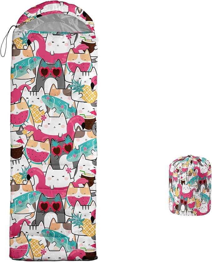 Print sleeping bag,sleeping bags,Outdoor Camping Sleeping Bag，Suitable For Children Boys And Girls Portable,Waterproof,Compact And Lightweight,Great For Outdoor Camping,Backpacking And Hiking