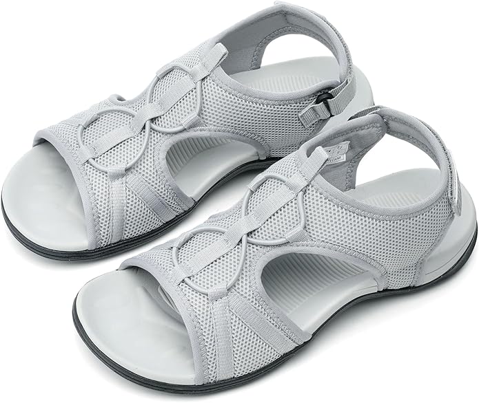 UBFEN Womens Hiking Sandals Comfortable Walking Sandals Summer Sport Breathable Arch Support