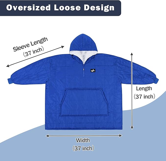 Catalonia Outdoor Windproof Wearable Stadium Blanket, Oversized Waterproof Wearable Blanket Poncho