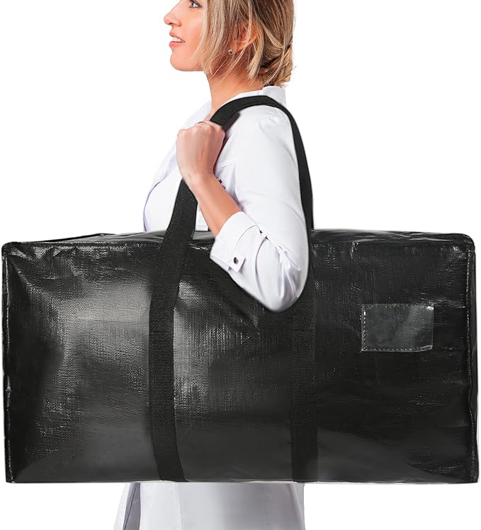 Heavy Duty Extra Large Moving Bags,96 Gallon Jumbo Packing Bags,Huge Moving Storage Bags with Strong Zippers & Carrying Handles,Reusable Big Moving Storage Bags for College Dorm Travel 1Pack
