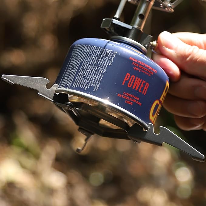 Fire-Maple ASH Gas Canister Stand - Lightweight Titanium Stabilizer for Camping Stove, Outdoor Cooking, Universal Fit, Portable & Compact