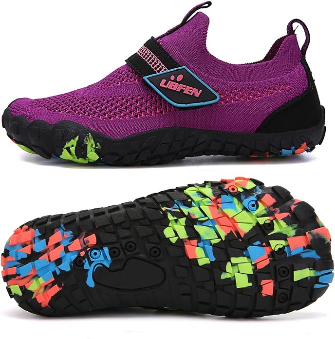 UBFEN Water Shoes for Kids Boys Girls Aqua Socks Barefoot Beach Sports Swim Pool Quick Dry Lightweight Toddler Little Big Kid