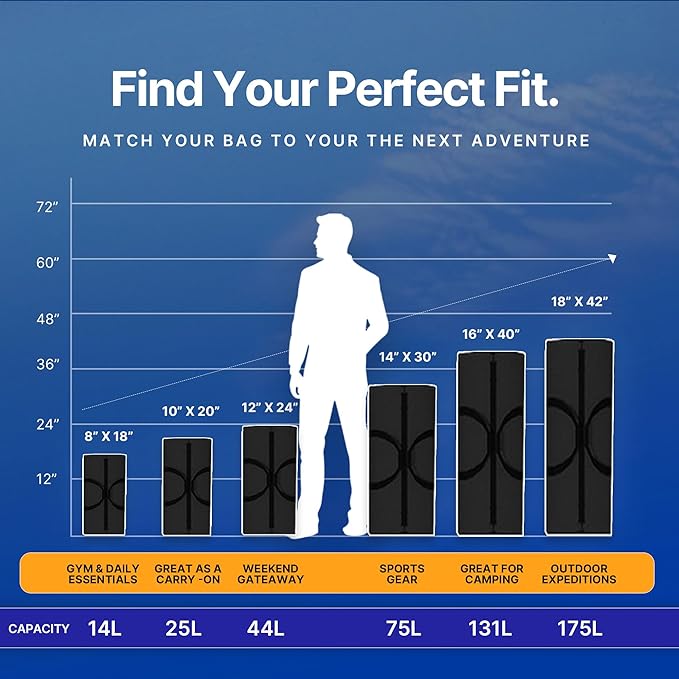 North Star Sports Foldable Duffle Bag for Travel, Gym & Outdoor Camping | Tough and Packable Sport Equipment Bag & Gear Organizer | Heavy Duty Large Duffel Bags for Traveling