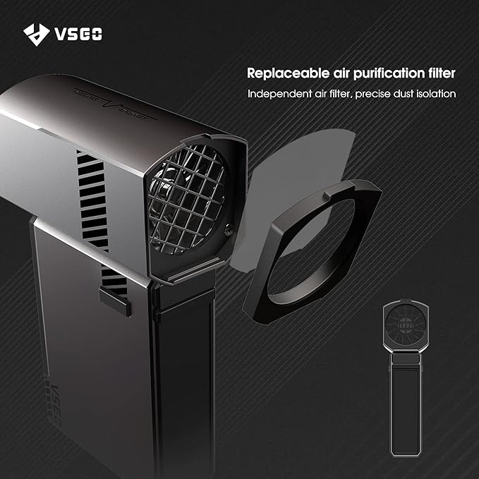 Portable Palm Turbo Air Duster 100000RPM, Cordless Aluminum Mini Blower with 3-Speed Adjustable Power, Fast Charging Compressed Air Cleaner for Camera Lens, Computer, Keyboard, Outdoor,Car and Home