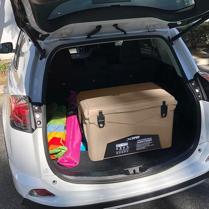 Xspec 60 Qt XL Roto Molded High Performance Camping Cooler Ice Chest | Extra Large Pro Tough Durable Outdoor Overland Rotomolded Hard Cooler